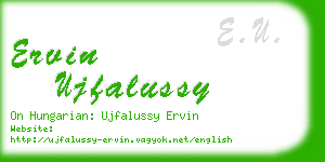 ervin ujfalussy business card